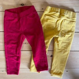 Hanna Andersson Size 90 Corduroy Leggings 2 Pair!